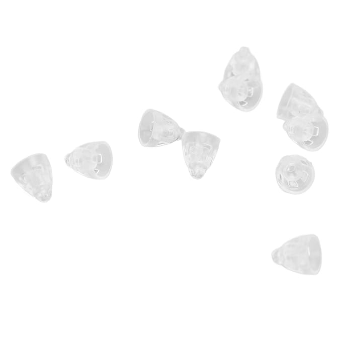 10 pcs Dômes pour Aides Auditives pour Minifit Antistatiques Réutilisables Silicone Simple Couche Ouverts Aération Bouchons d'oreille 6mm Small white