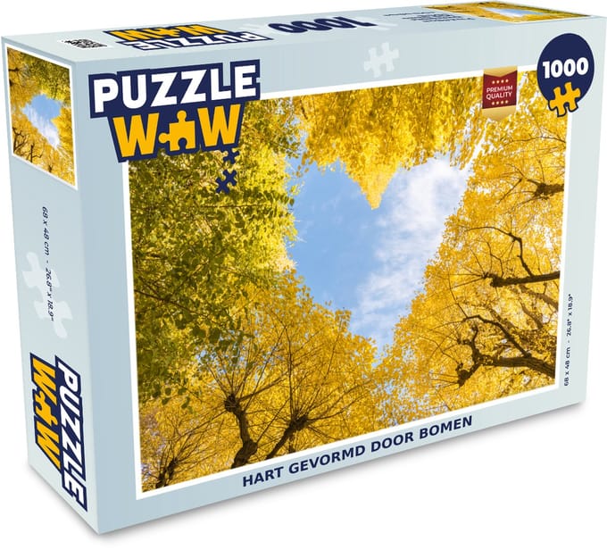Puzzel Bomen - Hart - Geel - Lucht - Legpuzzel - Puzzel 1000 stukjes volwassenen