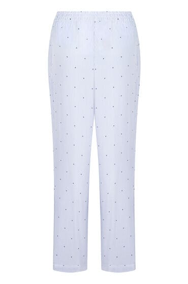 Hunkemöller Gestreepte katoenen broek met Hartjes Blauw