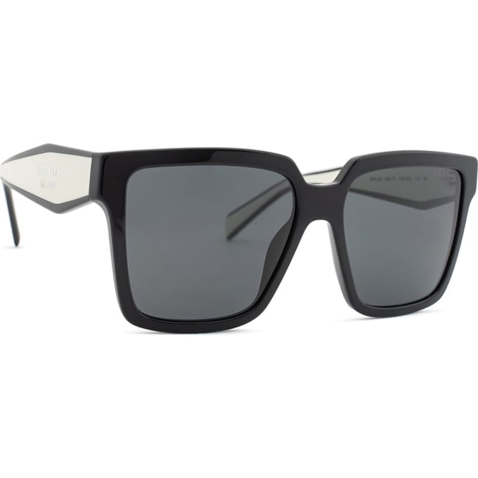 Prada PR24ZS 1AB5S0 zwarte donkergrijze zonnebril