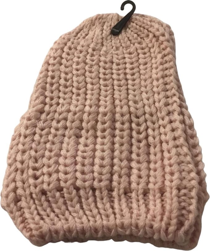 Kwalitatieve Gevlochten Dames Muts / Beanie - One Size - Roze