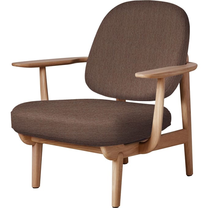 Fritz Hansen Fred Loungefauteuil - JH97 - beige/oranje - eiken geolied