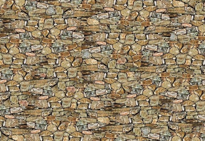 Fotobehang Stone Wall | PANORAMIC - 250cm x 104cm | 130g/m2 Vlies