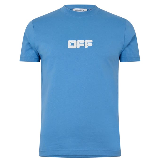 Off White Heren Slim T-shirt in katoen (Allure)