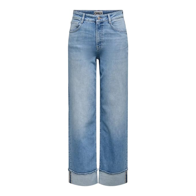 ONLY - ONLMERCER HW WIDE FOLD UP DNM REA330NOOS - Meisjes - Jeans