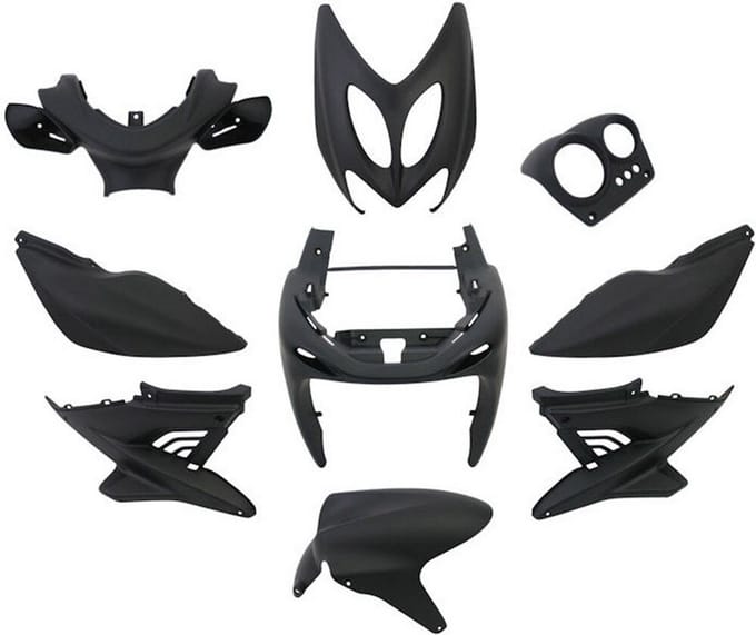 DMP plaatwerkset yamaha aerox 9-delig mat-zwart kappenset