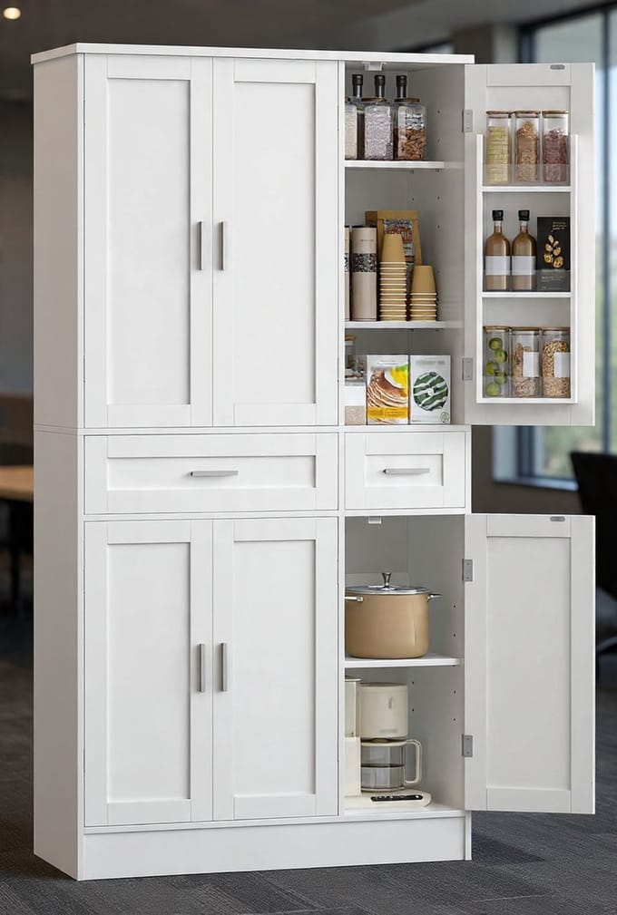 Ladekast - 40x92x180 cm - Wit - Novihome