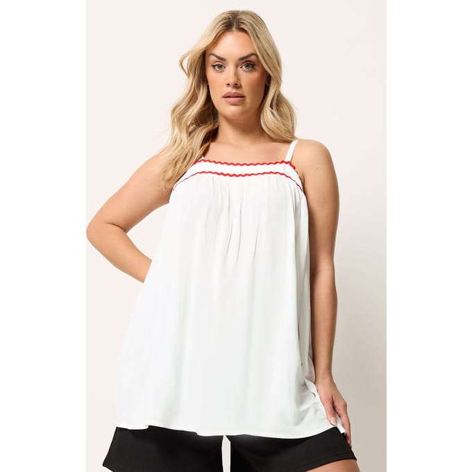 Yours Witte Swirl Cami Swingtop Size 42