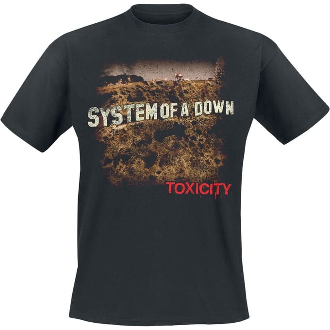 System Of A Down T-shirt - Toxicity - S tot XXL - zwart