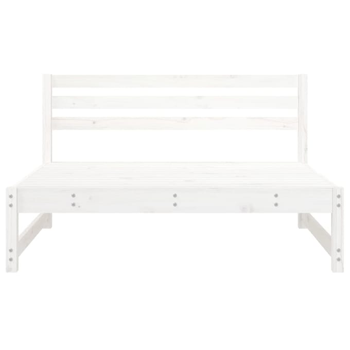vidaXL - Tuinmiddenbank - 120x80 - cm - massief - grenenhout - wit