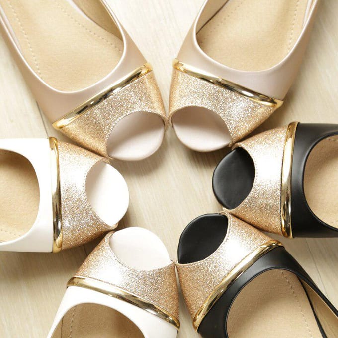 Mode Dames Flats Peep Toe Flats Comfortabele PU Leer Roze Goud Witte Schoenen Vrouw 36 wit