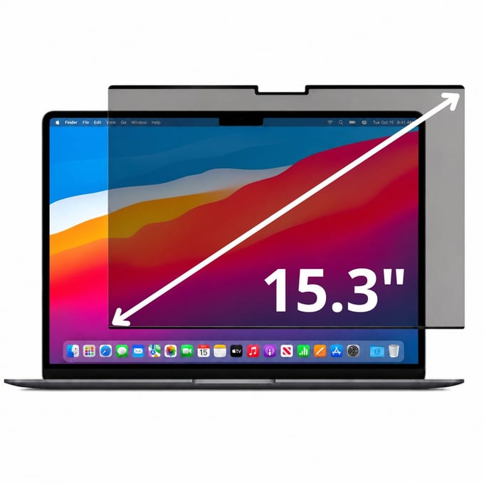 Mastersøn Macbook Air 15 inch Privacy Scherm - Screenprotector - Filter - 15.3 "