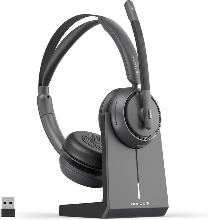 Draadloze Bluetooth Headset met Oplaadstation - Lange Batterijduur