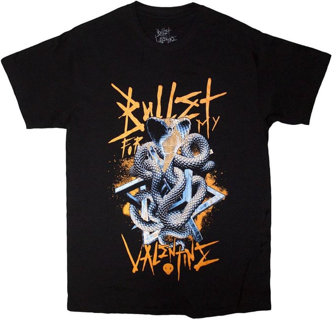 Bullet For My Valentine - Wrapped Cobra Heren T-shirt - M - Zwart