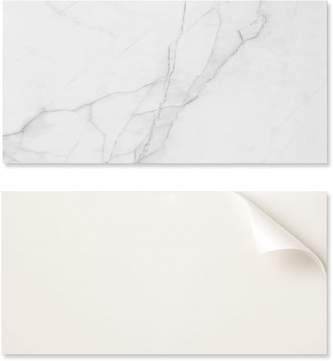 Set vinyl wandtegels met marmerpatroon 10x40x20 cm