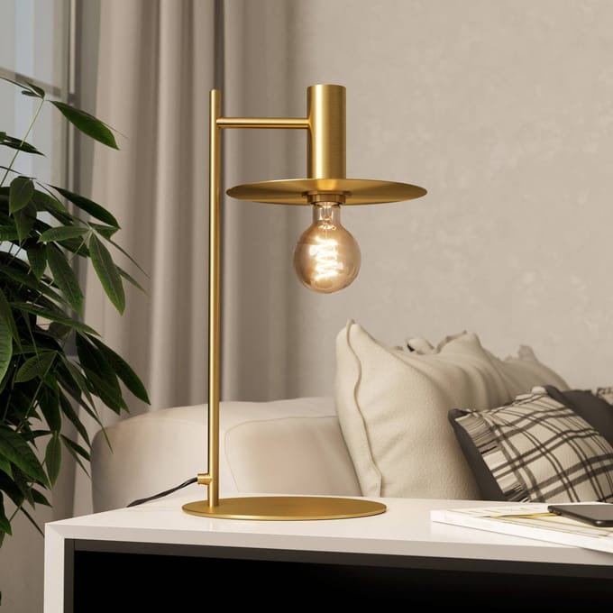 EGLO Escandell Tafellamp - E27 - 47 cm - Goud - Staal