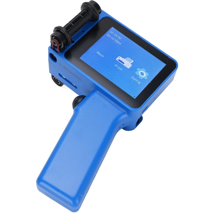 Draagbare Inkjet Printer Pistool Klein Draagbaar met HD LED 4.3in Touchscreen Zonder Cartridge 12.7mm black