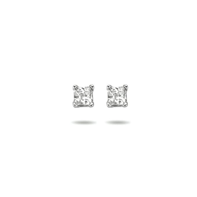 Glams oorknoppen zirkonia - 3 - Zilver
