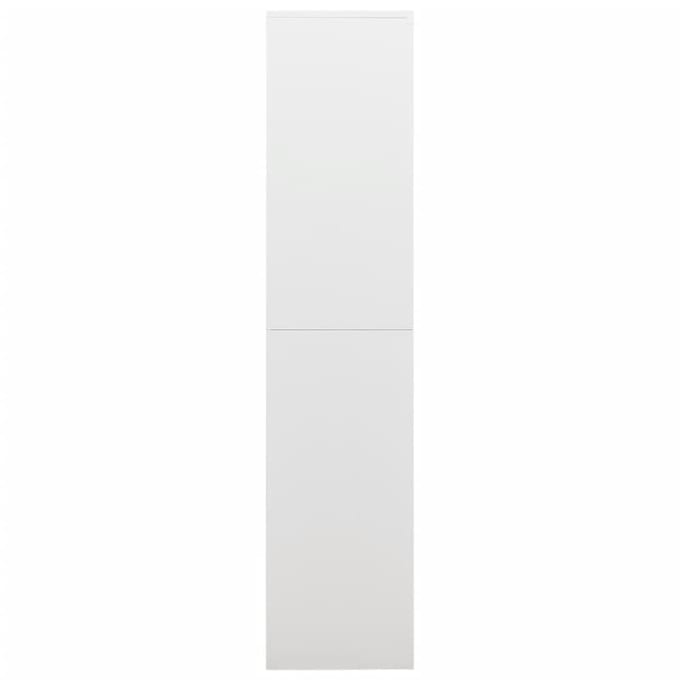 vidaXL - Lockerkast - 90x40x180 - cm - staal - wit