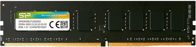 RAM Memory Silicon Power SP008GBLFU320X02 DDR4 8 GB 3200 MHz CL22