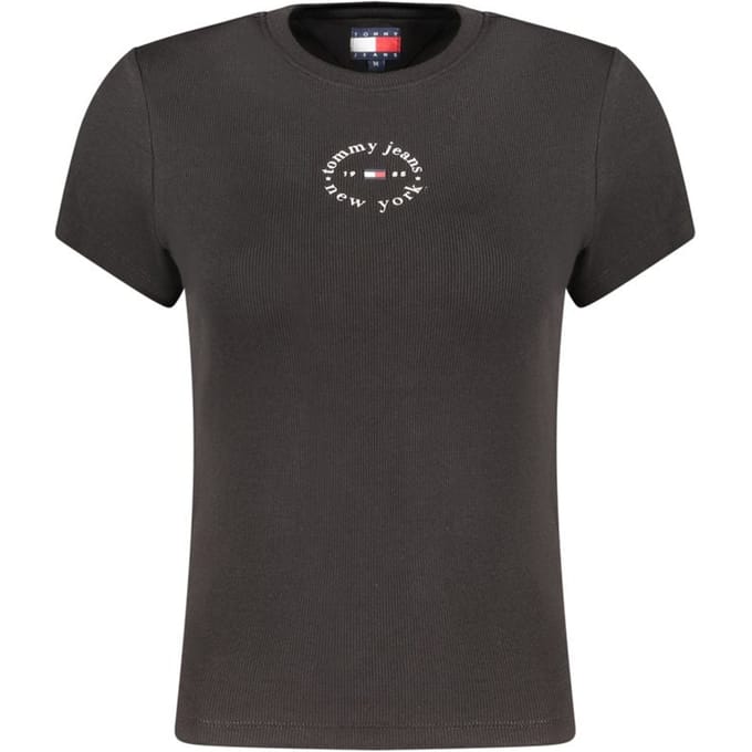 Tommy Hilfiger Zwarte Katoenen Dames T-Shirt