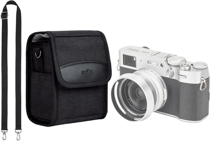 Compacte Digitale Camera Tas voor Reizen, Zwart, Groot, Bescherming, Schoudertas, Neopreen, 150 x 90 x 90 mm