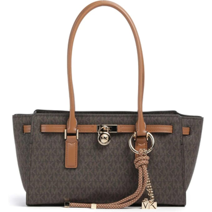 Michael Kors Hamilton Moderne Medium Schoudertas Dames - Imitatieleer - Bruin/AcDonker Groenn