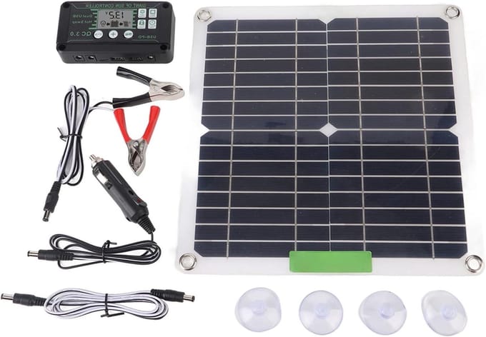 Draagbaar Zonnepaneel - Zonne-energie Kit - Buiten Stroom - Hoge Efficiëntie - 200W - Zwart