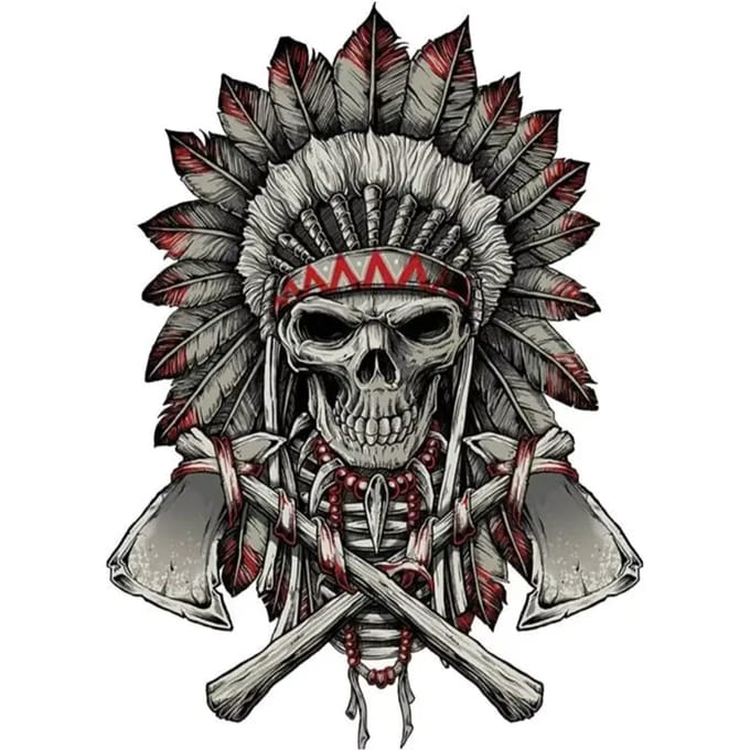 Motorfiets stickers Lethal Threat Renegade Skull