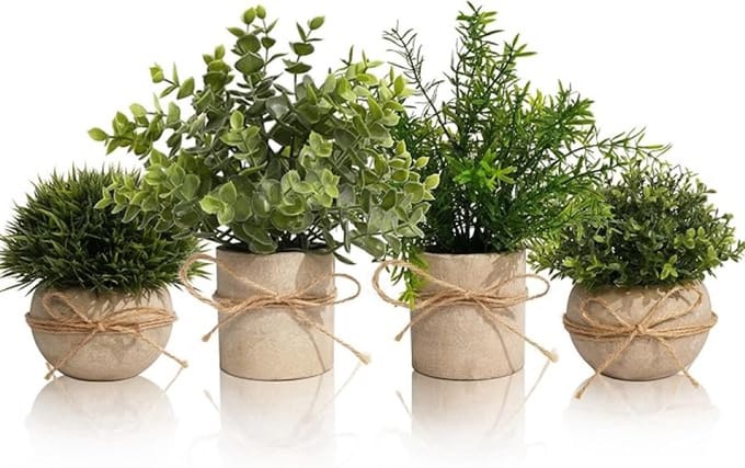 Set van 4 Kunstmatige Eucalyptus Planten voor Binnen