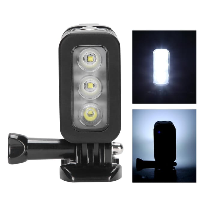 45M waterdichte LED-videoduikvullamp onder water voor GoPro HERO 4 Motion Camera black