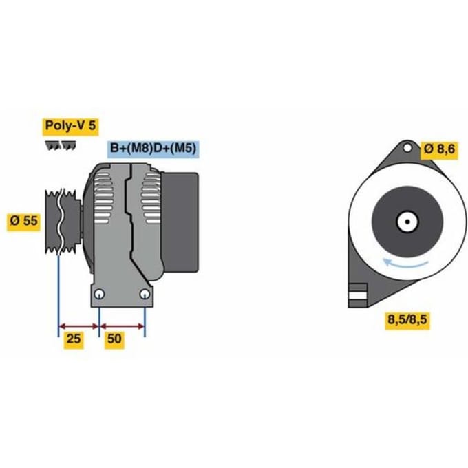 Dynamo / Alternator BOSCH 0 986 049 540