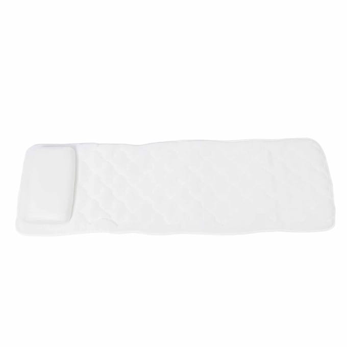 Coussin de bain pour tout le corps, doux et confortable, support pour le cou et le dos, antidérapant, tapis de bain pour white