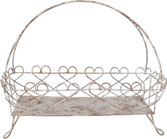 Clayre & Eef Etagère 50x24x41 cm Wit Bruin Metaal