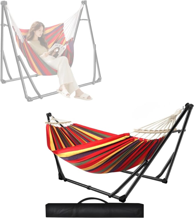 CLVP® Hangmat met standaard - Hangstoel - Inklapbaar - Tuin