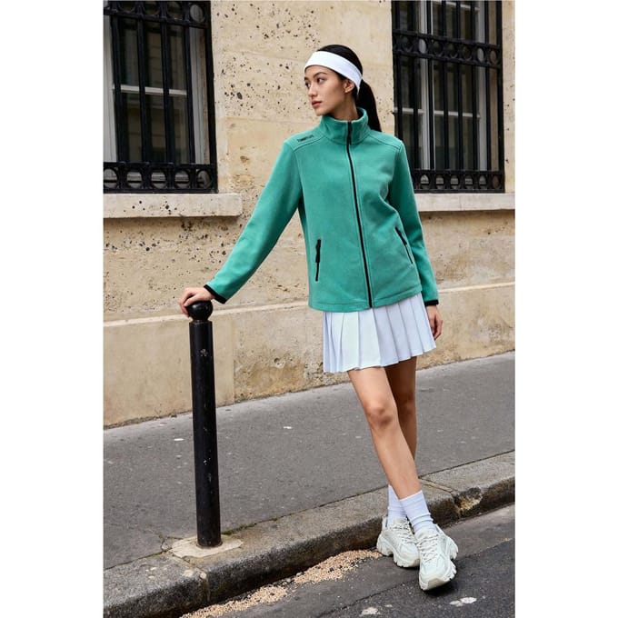 Dames Pluche Zip-Front Sweatshirt