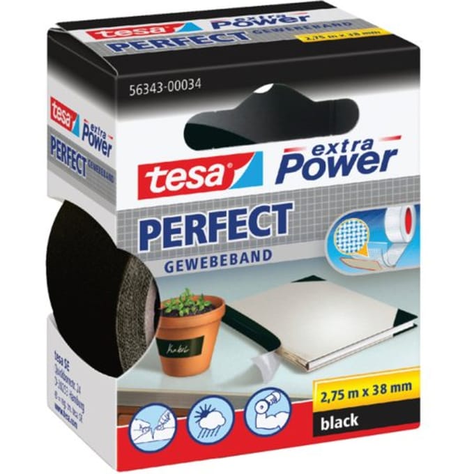 Textieltape tesa® extra Power Perfect 2.75mx38mm zwart