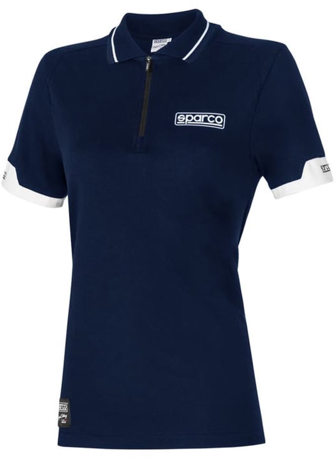 Sparco Zip Poloshirt - Marineblauw - Maat L