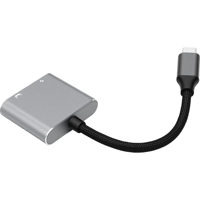 USB C naar AR Bril Adapter PD 100W Snel Opladen 4K 60Hz Dubbele USB C AR Bril Laad en Speel Adapter Geschikt voor Switch gray