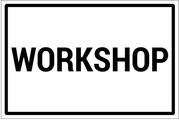 Workshop bord | gecoat dibond materiaal | 30 x 20 cm