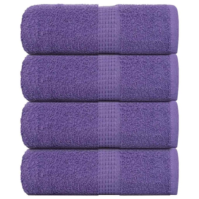 vidaXL - Gastendoekjes - FROGN - 4 - st - 30x50 - cm - 360 - g/m² - paars