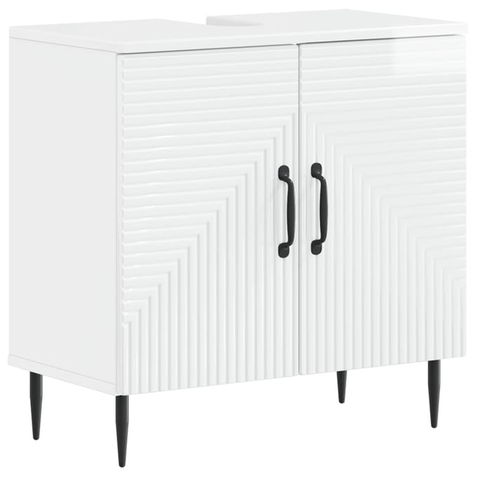 vidaXL - Wastafel - kabinet - voor - de - badkamer - HAARLEM - Hoogglans - Wit