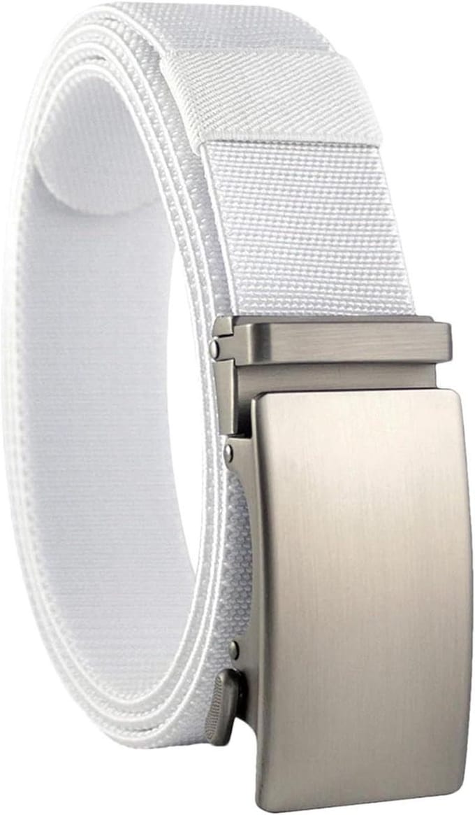 Canvas Riem - Automatische Gesp - Casual Draagcomfort - Elastisch Nylon - 3.8 cm Breed - Zwart