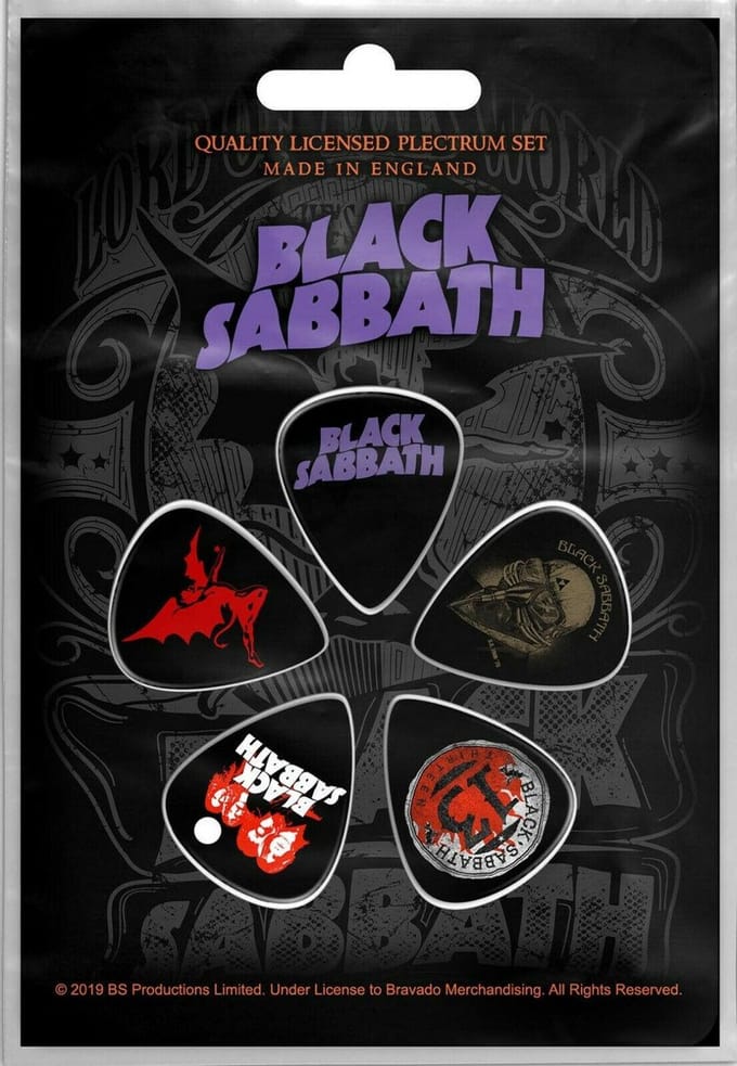 Black Sabbath - Purple Logo Plectrum - Set van 5 - Multicolours