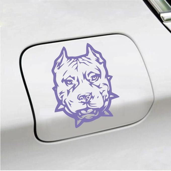 Bumpersticker - Hond - 12,3 X 10 - Paars