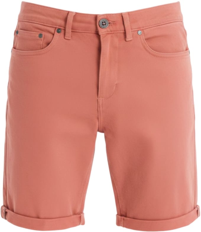 OMBRE Korte Broek - Regular Fit - Katoen - Rits Warmbruin L