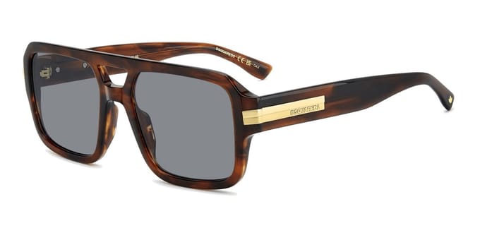 Dsquared2 D2 0197/S BROWN HORN 57/19/145 Herrenbrillen Zonnebrillen