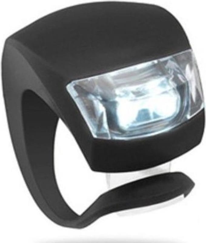 *** 1 Set Fietslamp Zwart - 2x zwarte LED Fietsverlichting - Waterdichte Siliconen - van Heble® ***