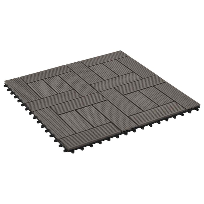 vidaXL - Terras - Tegel - 22 - st - Donkerbruin - 30 - x - 30 - cm - WPC