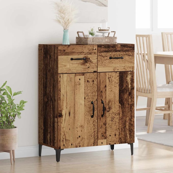 vidaXL - Dressoir - Oudhout - 69,5 - x - 34 - x - 90 - cm - Bewerkt - hout